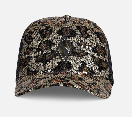 Skech-Shine Cheetah Adjustable Trucker Hat Hat Skechers