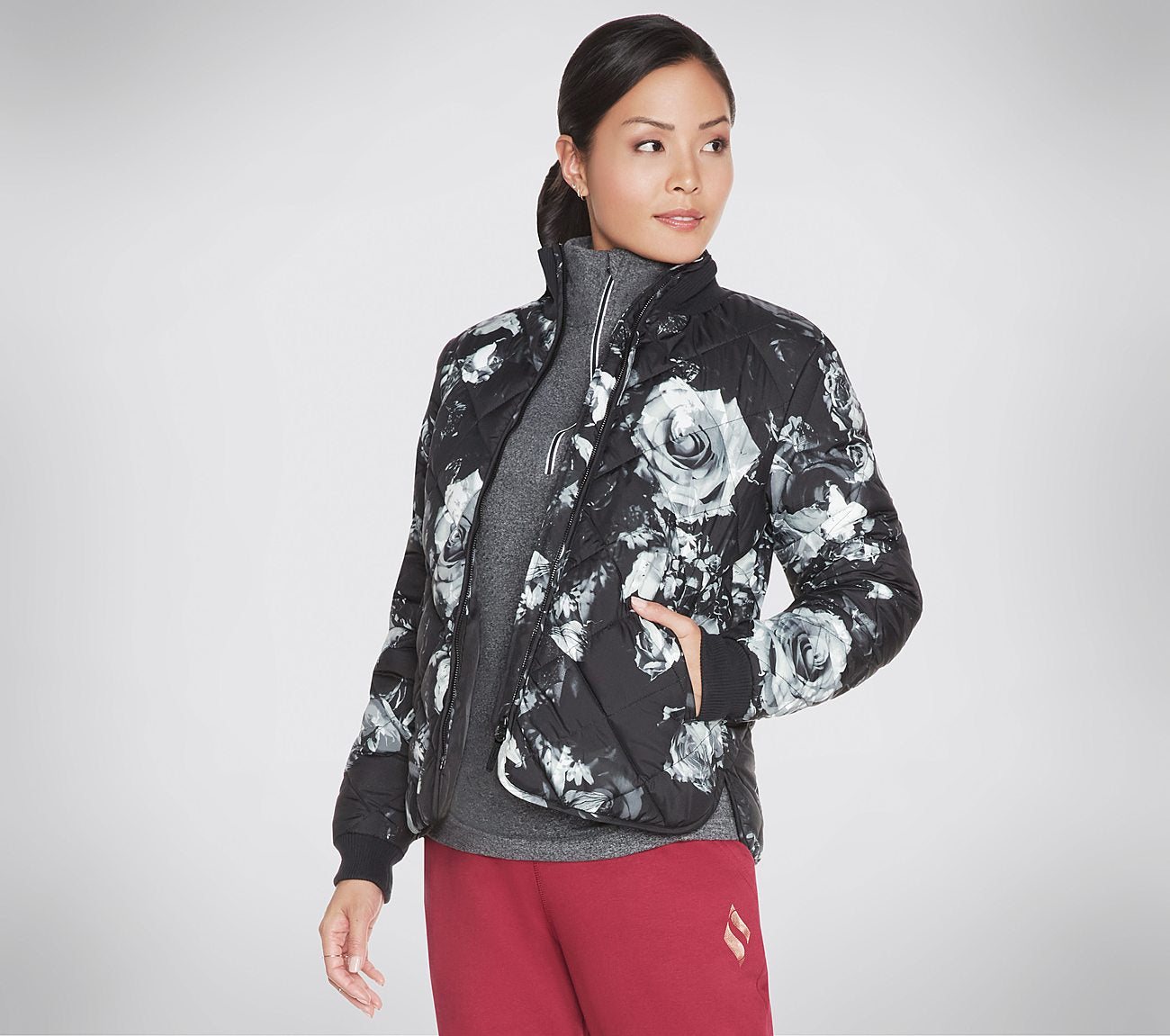 Eden Print Puffer Jacka Clothes Skechers