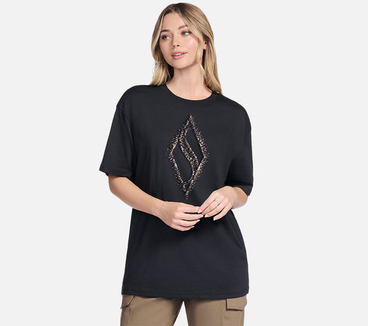 Gold Splatter Diamond Short Sleeve Tee Clothes Skechers.se