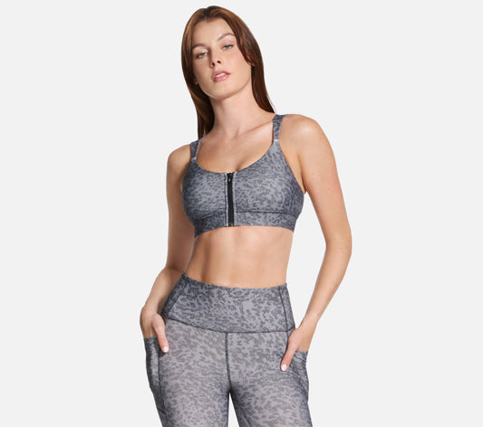 GO WALK Evolution Printed Zip Front Bra Clothes Skechers.se