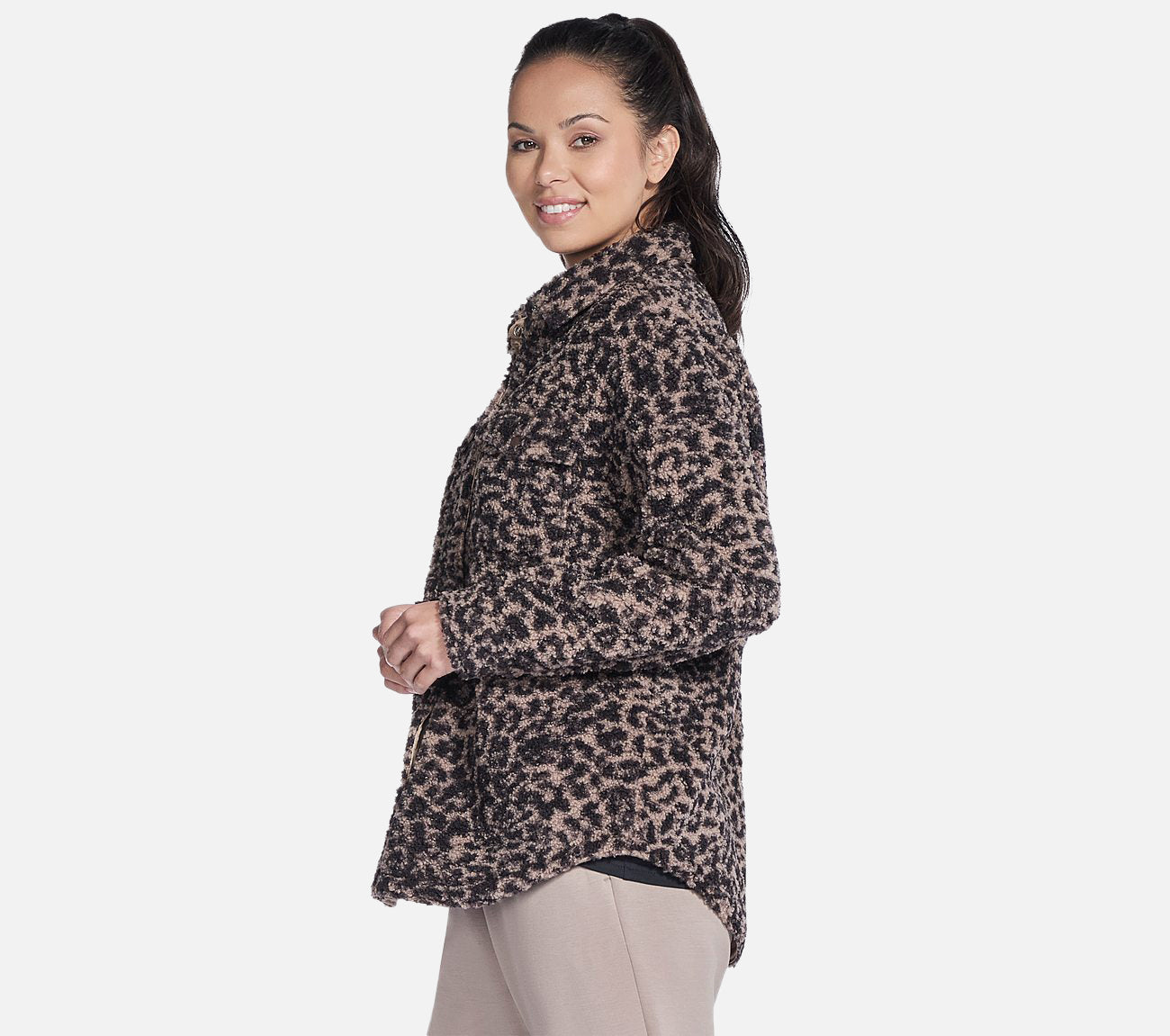 On-the-GO Cheetah Sherpa Jacket Clothes Skechers.se