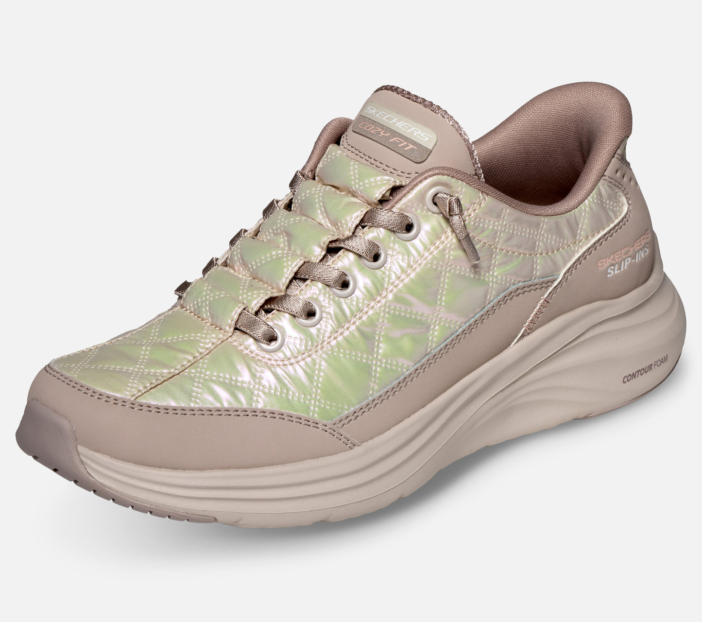 Slip-ins: Contour Foam Cozy Fit - Shining Pearl Shoe Skechers.se