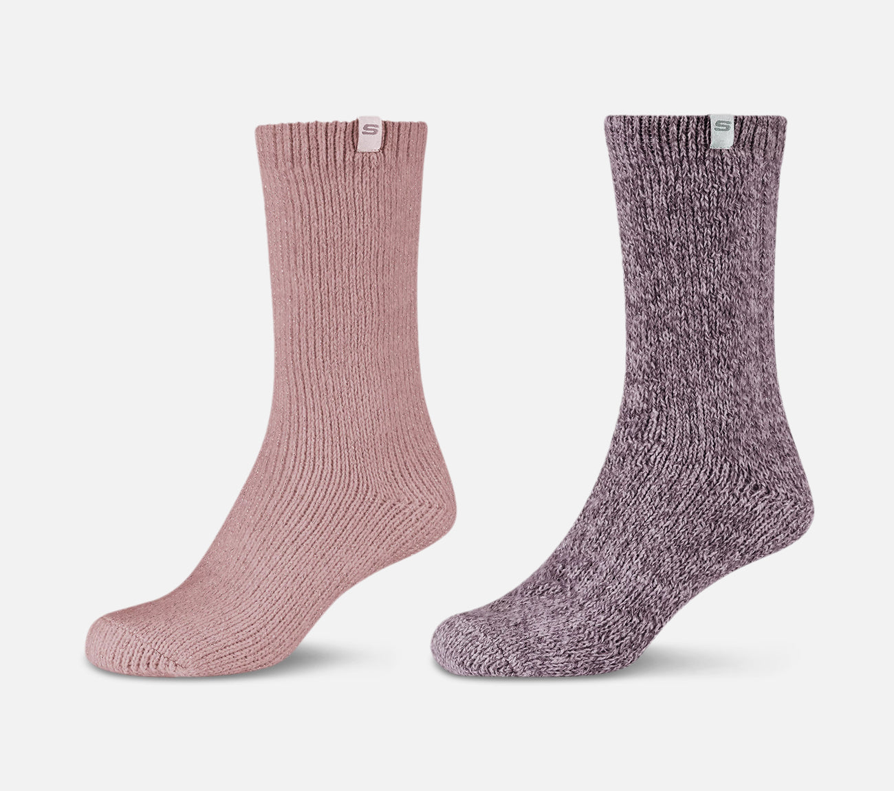 2 par Casual Cosy glitterstrumpor Sock Skechers