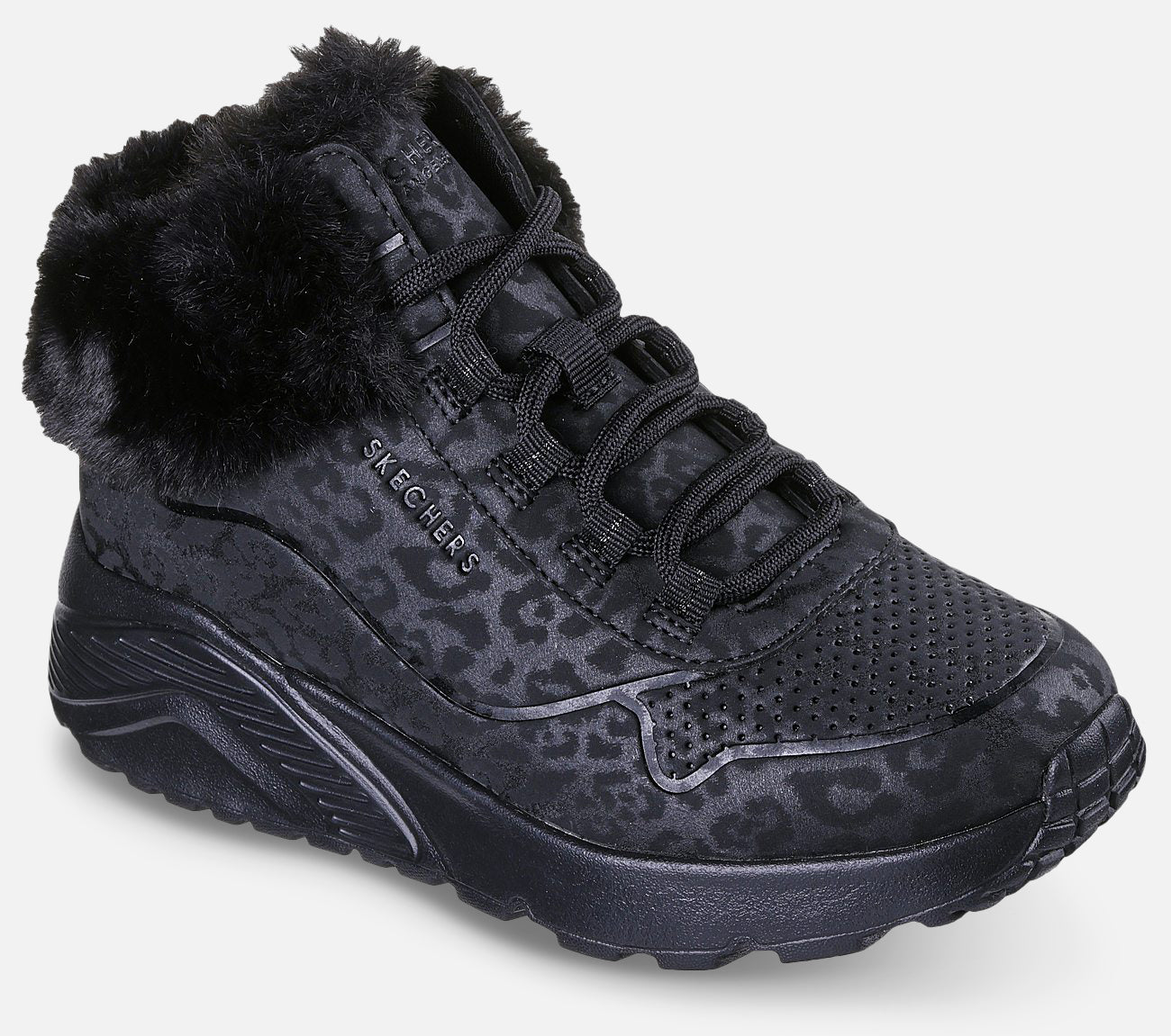 Uno Lite - Cozy Leopard Boot Skechers.se