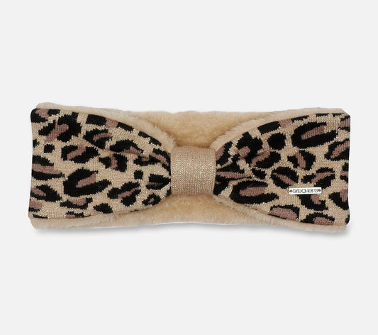 Leopard Jacquard Knit pannband Hat Skechers