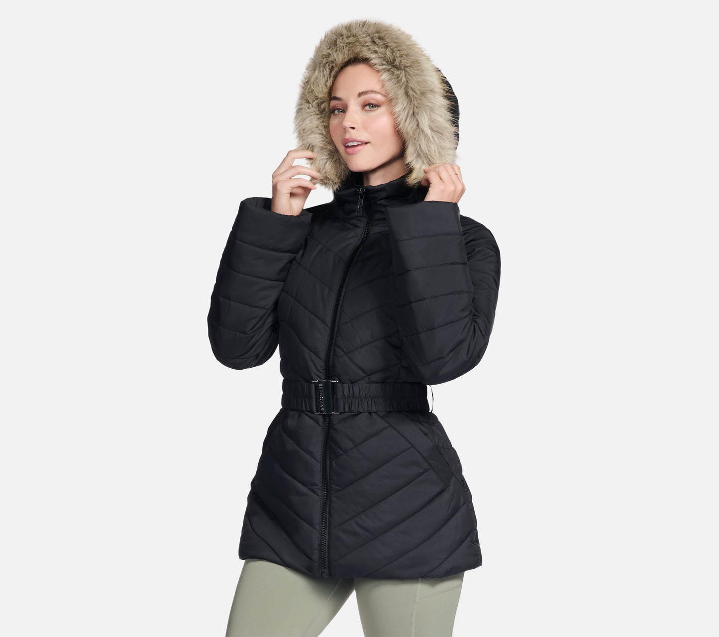 On-the-GO GO SHIELD Cozy Fit Belted Parka Clothes Skechers.se