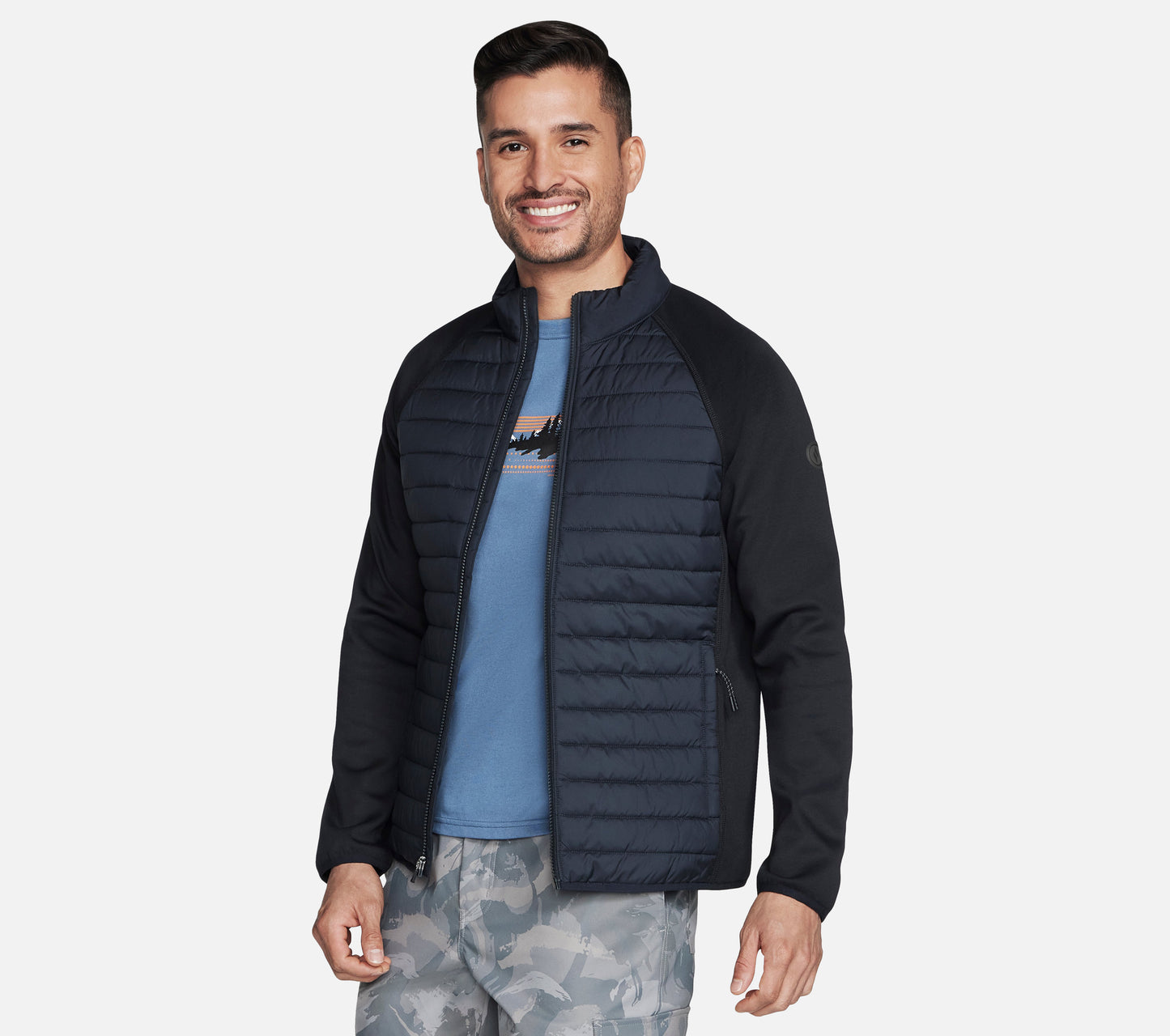 Hoodless Hoodies Cozy Fit Hybrid Jacket Clothes Skechers.se