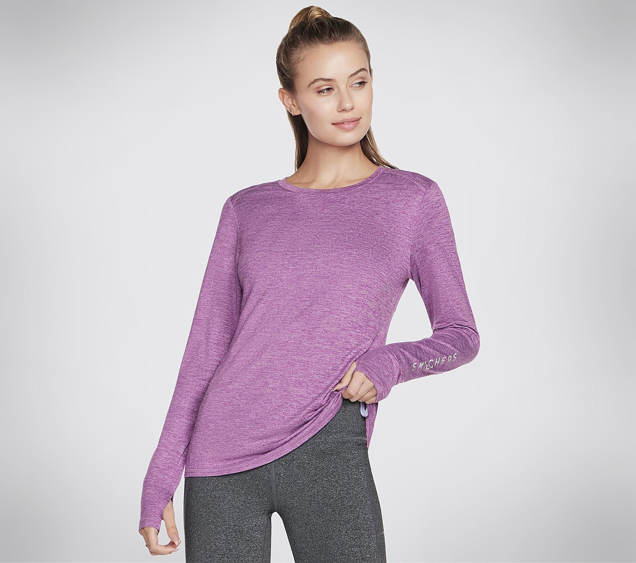 GO DRI Swift Long Sleeve Crew Clothes Skechers