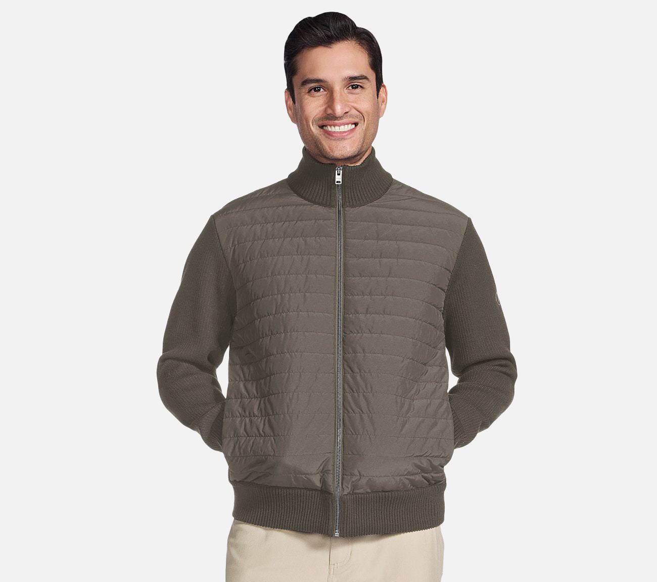 The Hoodless Hoodie - Knit Hybrid Jacket Clothes Skechers.se