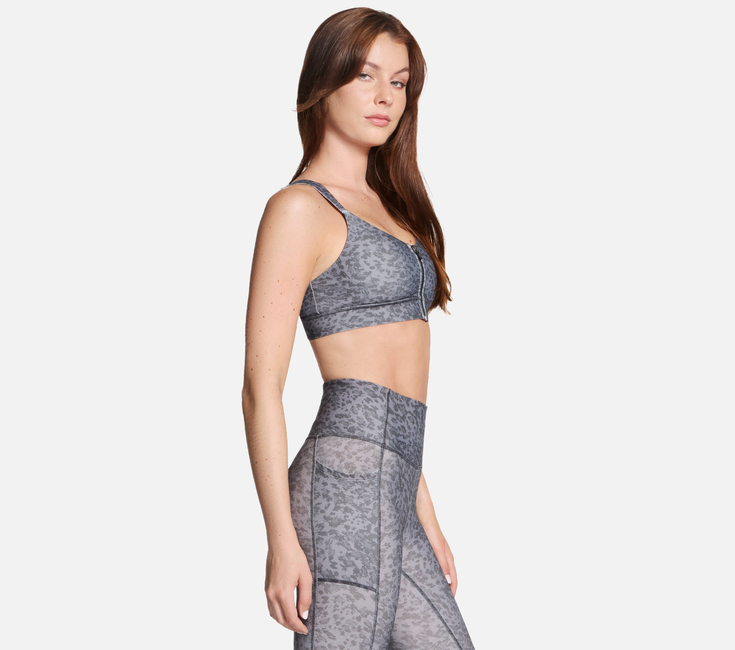 GO WALK Evolution Printed Zip Front Bra Clothes Skechers.se