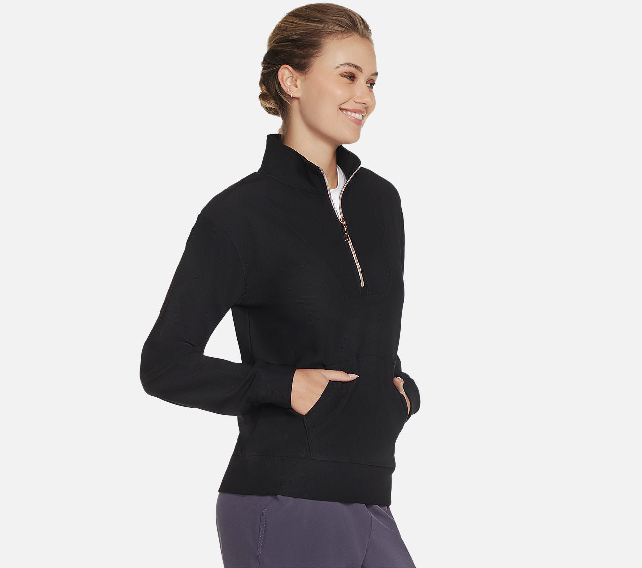 GO LUXE Rib 1/4 Zip Clothes Skechers.se
