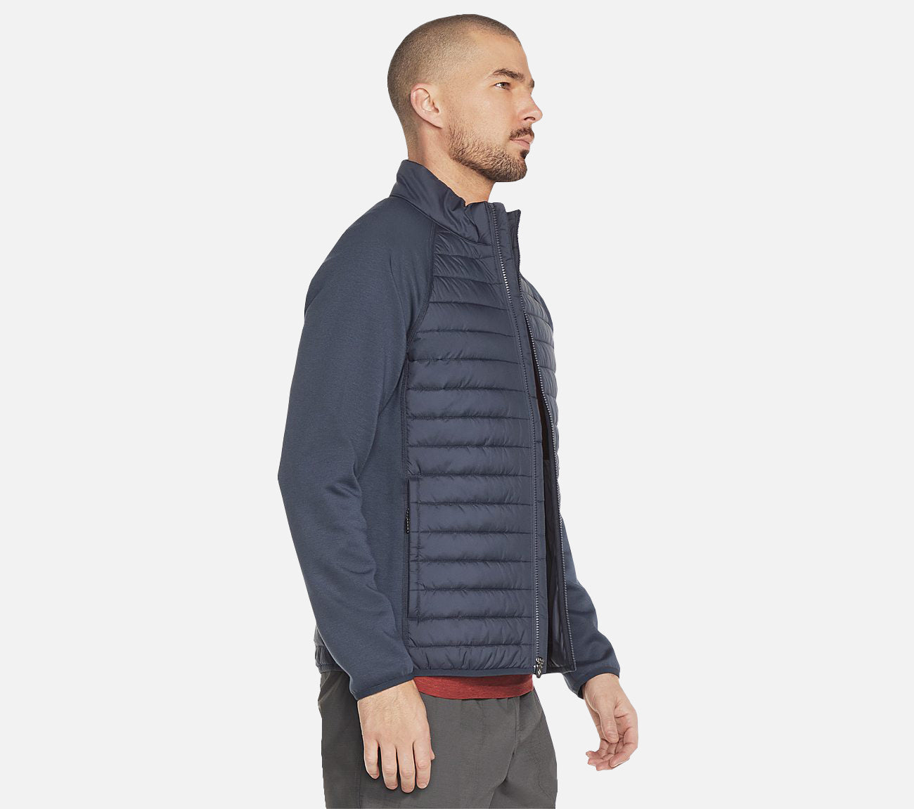 Hoodless Hoodies Cozy Fit Hybrid Jacket Clothes Skechers.se