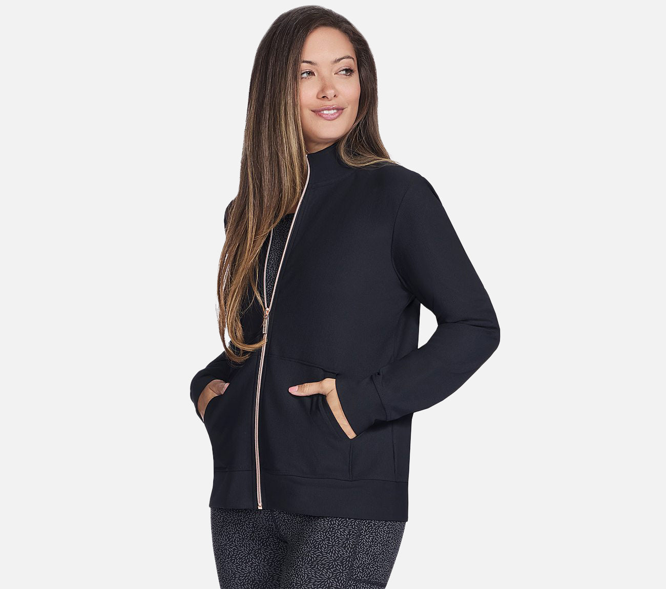 GO LUXE RIB Full Zip Jacket Clothes Skechers.se