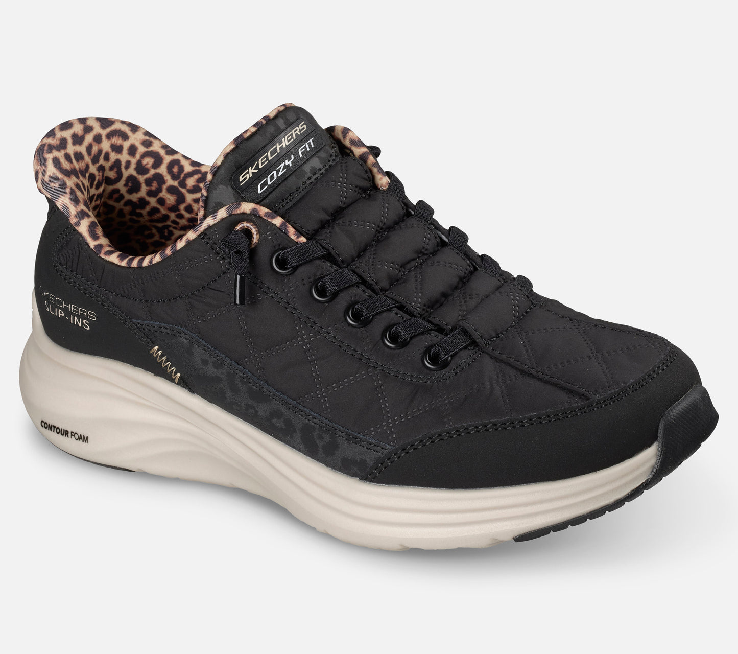 Slip-ins: Contour Foam – Cozy Fit Leopard Dream Shoe Skechers.se