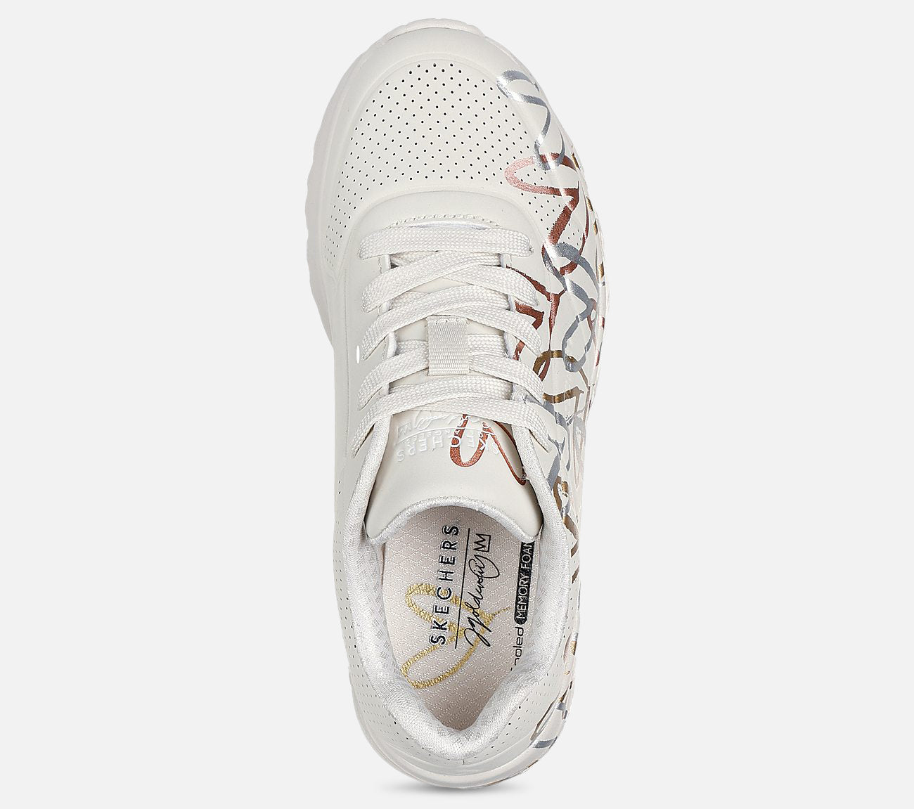 JGoldcrown: Uno Lite - Metallic Love Shoe Skechers.se