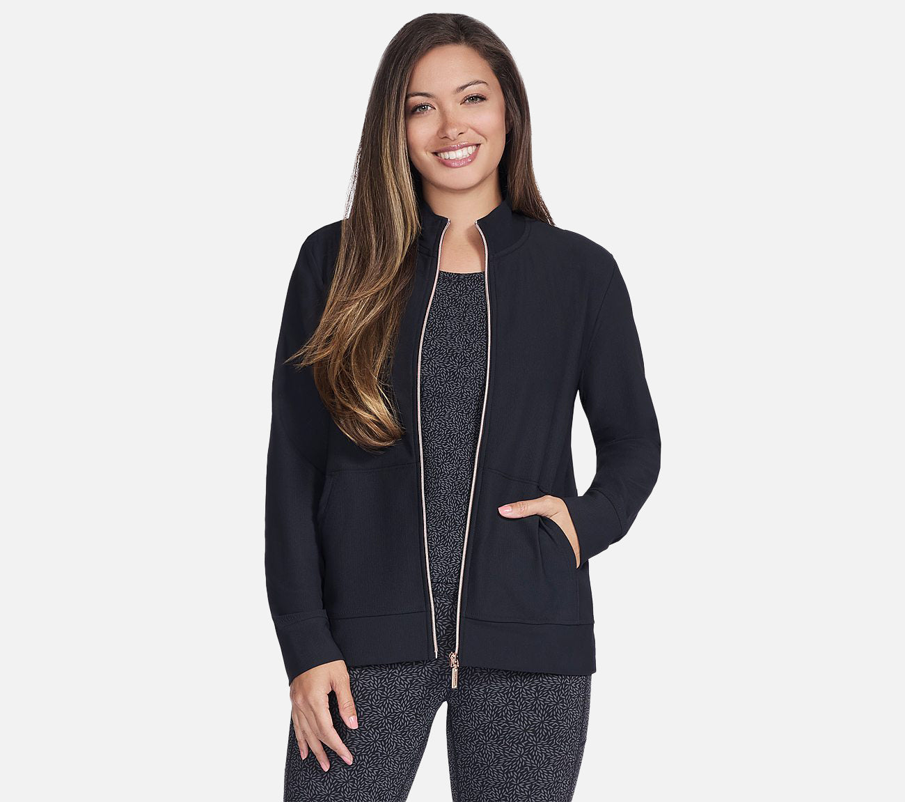 GO LUXE RIB Full Zip Jacket Clothes Skechers.se
