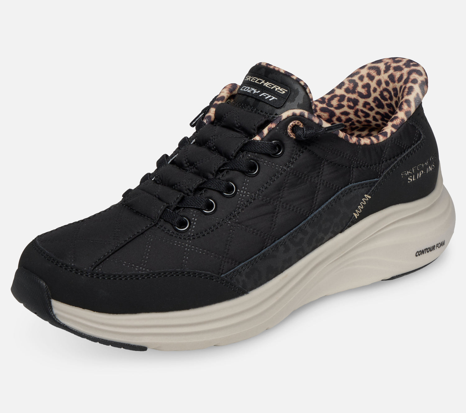 Slip-ins: Contour Foam – Cozy Fit Leopard Dream Shoe Skechers.se