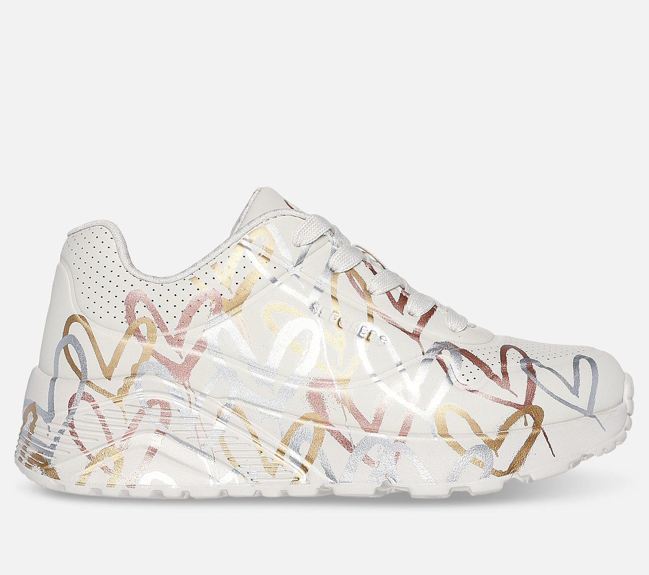 JGoldcrown: Uno Lite - Metallic Love Shoe Skechers.se