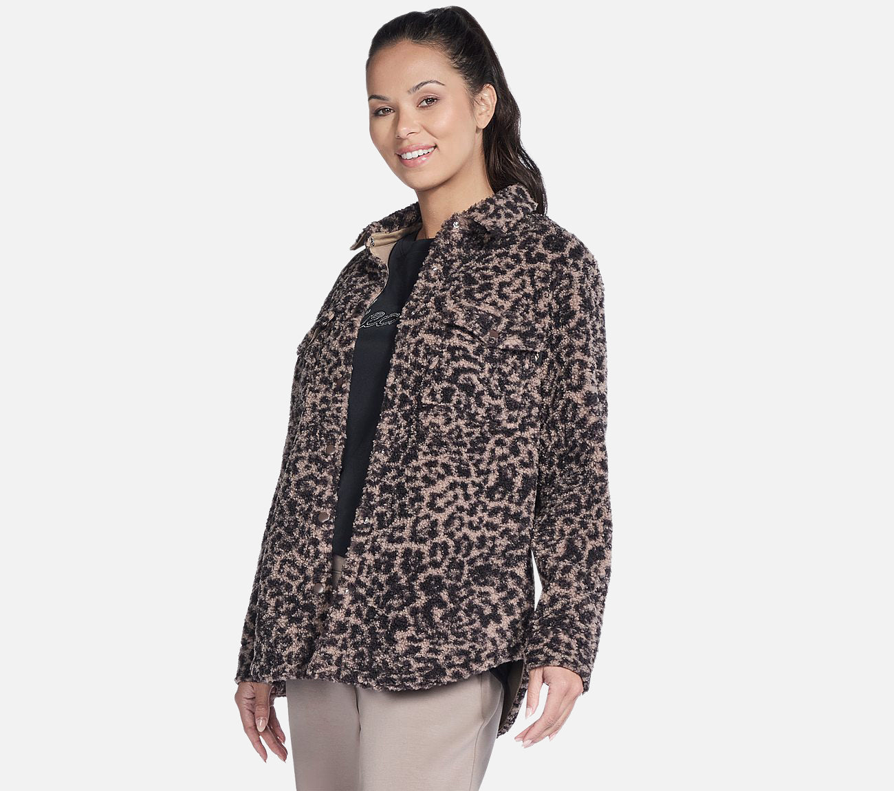 On-the-GO Cheetah Sherpa Jacket Clothes Skechers.se