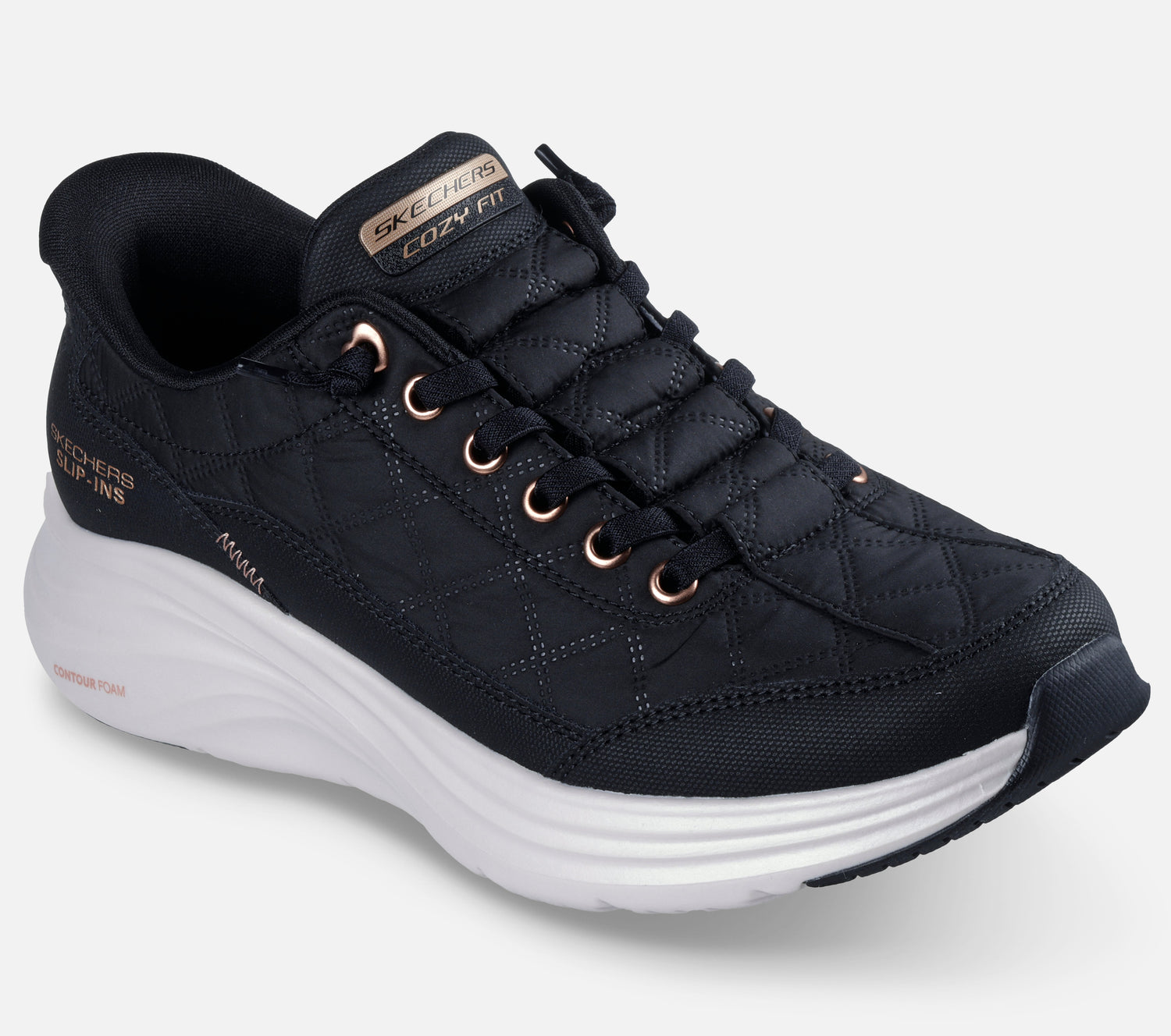 Wide Fit: Slip-ins: Contour Foam - Cozy Fit Golden Hour Shoe Skechers.se