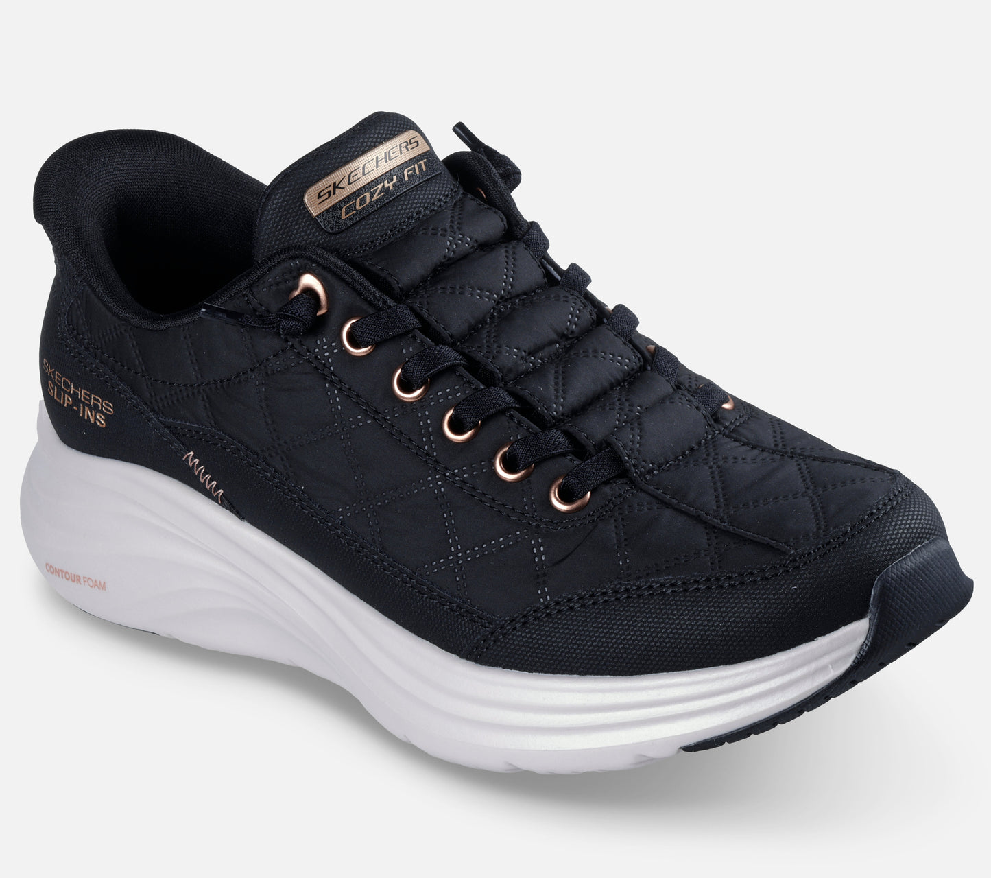 Wide Fit: Slip-ins: Contour Foam - Cozy Fit Golden Hour Shoe Skechers.se