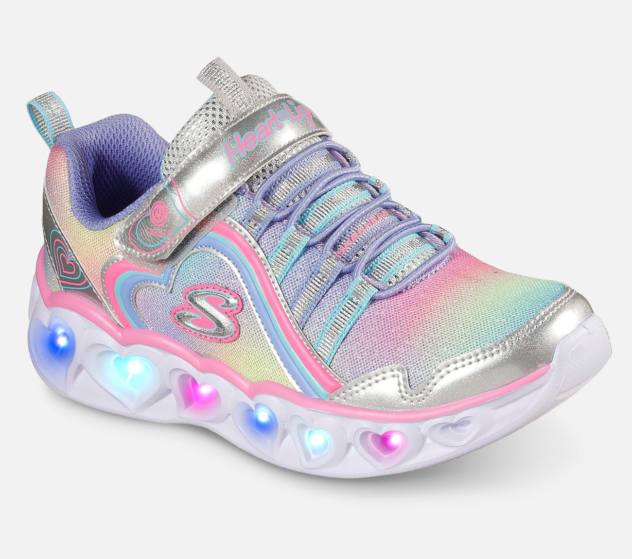 S Lights: Heart Lights - Rainbow Lux Shoe Skechers